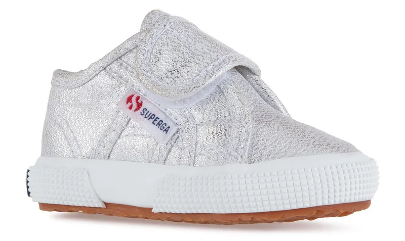 Superga 2750 Baby Strap Lame Grey Silver (S29151)