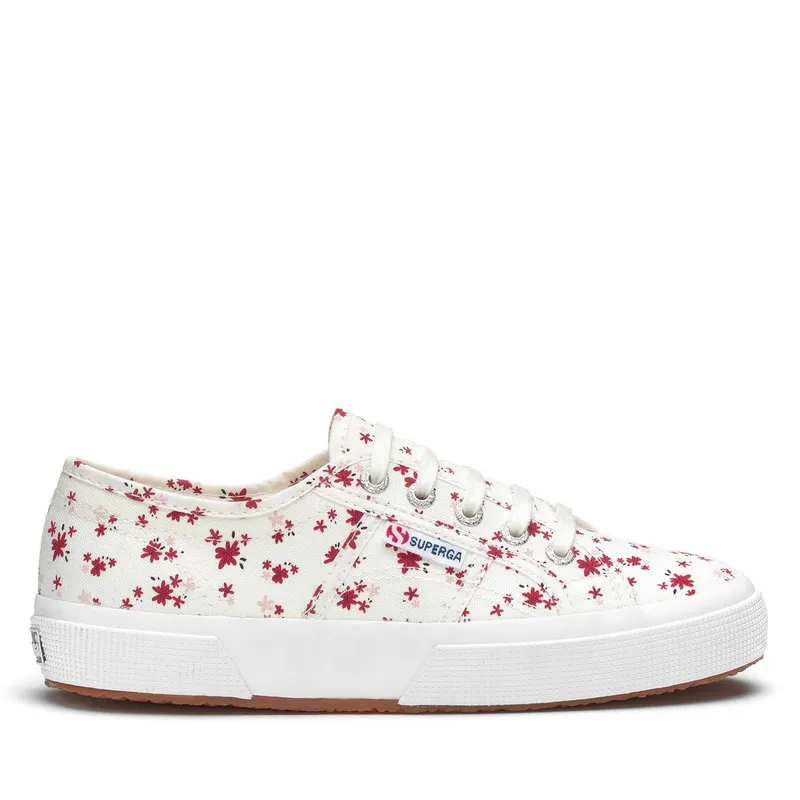 Superga 2750 Flower Print White Avorio / Red (S30219)