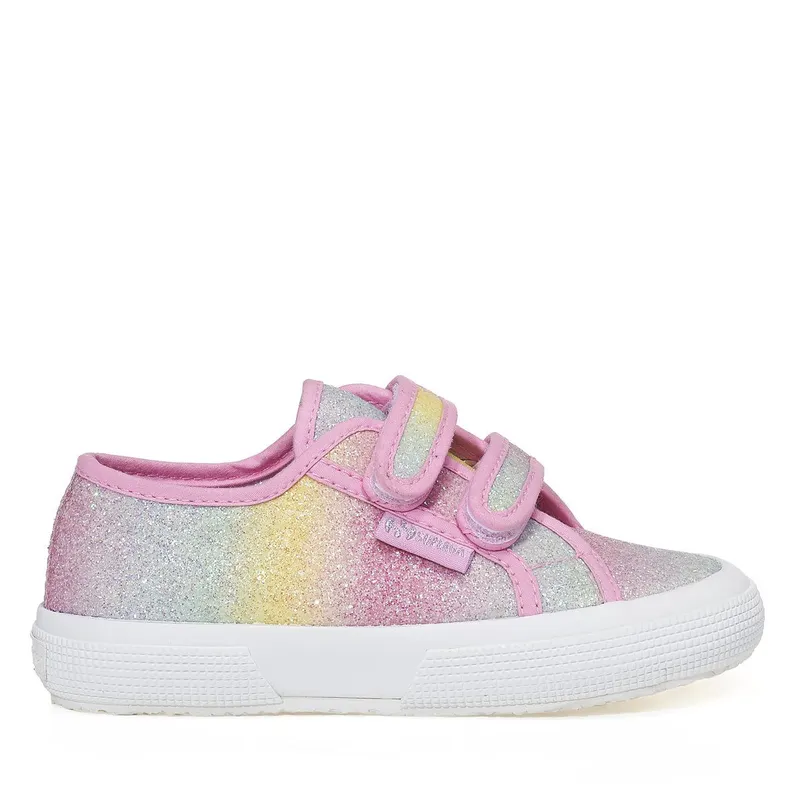 Superga 2750 Kids Iridescent Microglitter Pink Pastel Multicolour (S31435)