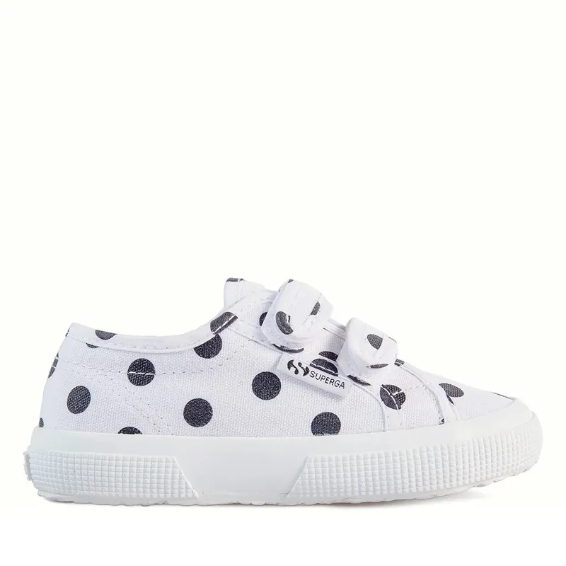 Superga 2750 Kids Straps Polkadots White Black Dots (S31265)