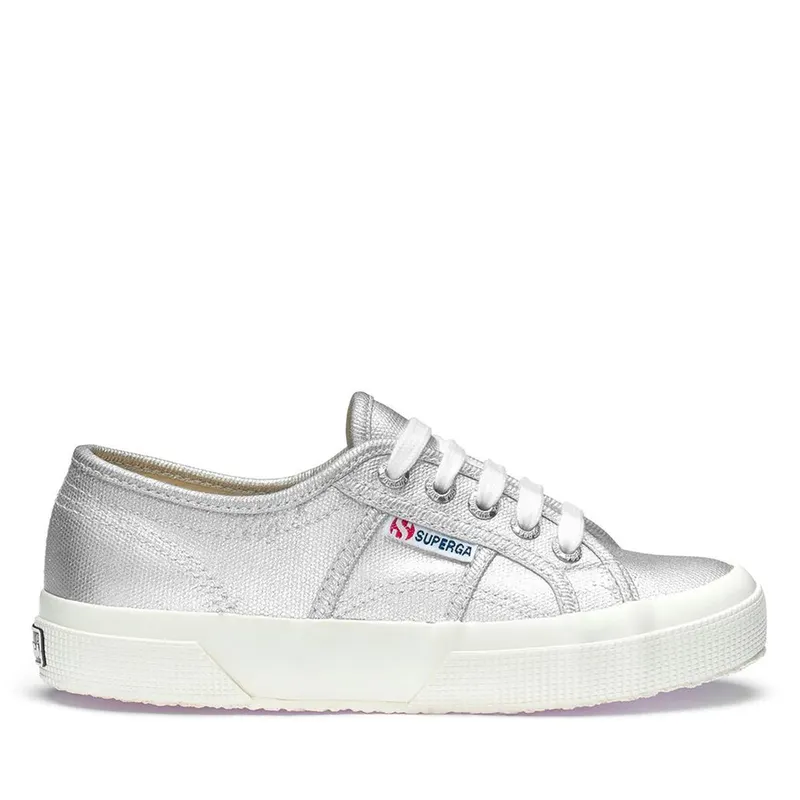 Superga 2750 Metallic Canvas Grey Silver Matt / F Avorio (S31389)