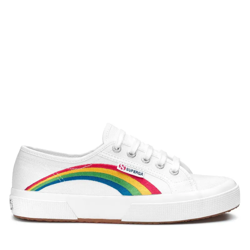 Superga 2750 Rainbow Embroidery White Rainbow (S31003)