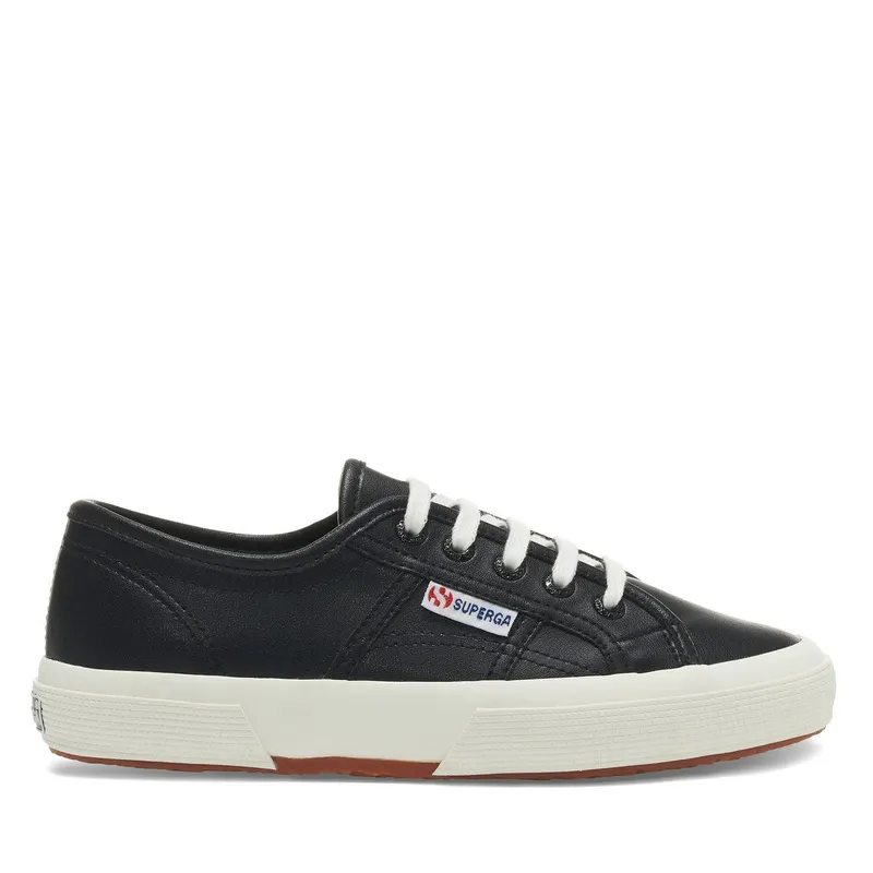 Superga 2750 Vegan Leather Black / White Avorio (S30326)