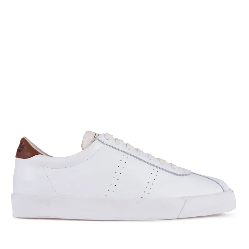 Superga 2843 Club S Soft Premium Leather White / Cashew / White Avorio (S29415)