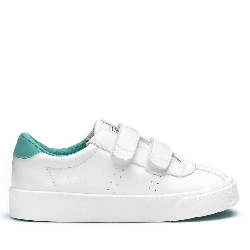 Superga 2843 Kids Club S Vegan White / Turquoise Dusty (S30751)