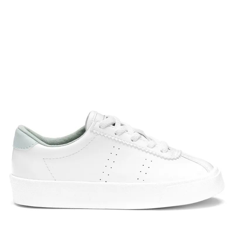Superga 2843 Kids Club S Vegan Leather White / Green Iceberg (S31304)