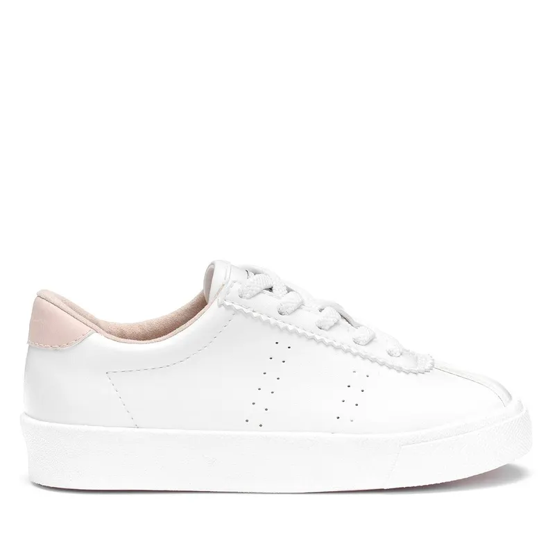 Superga 2843 Kids Club S Vegan Leather White / Pink Skin (S31308)
