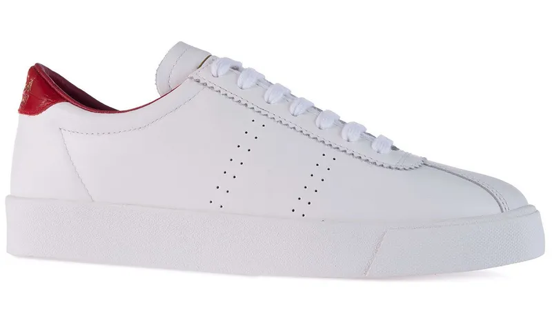 Superga 2869 Superga Sport Club S Croco Heel White Red Flame (S27138)