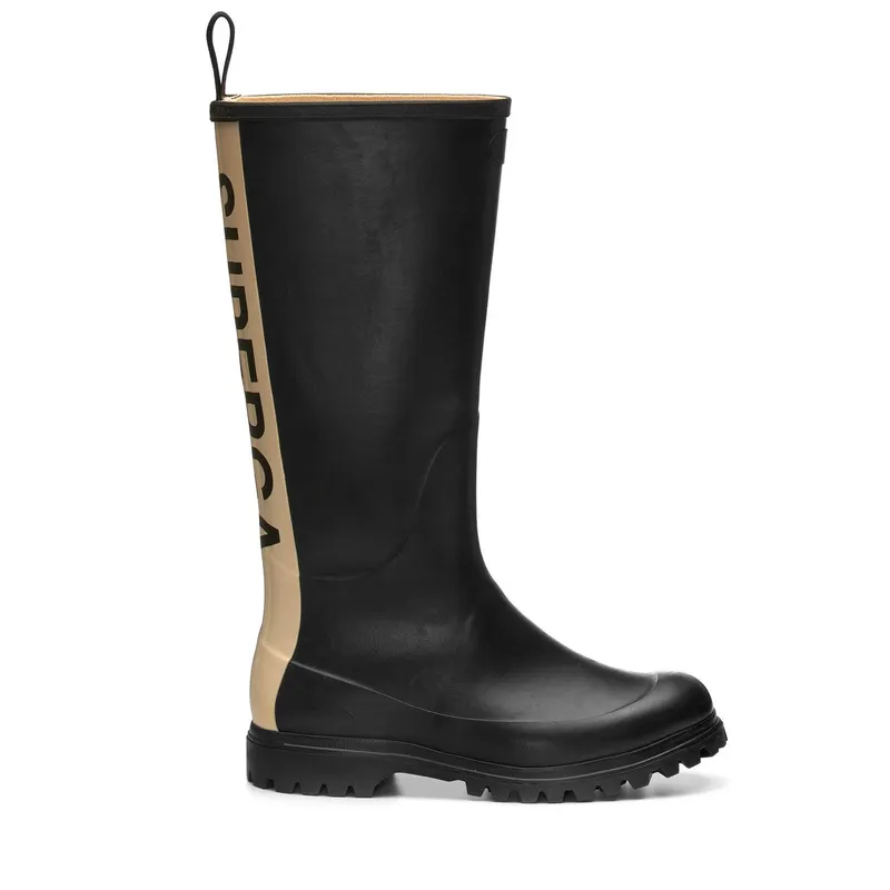 Superga 799 Rubber Boots Lettering Black (S29584)