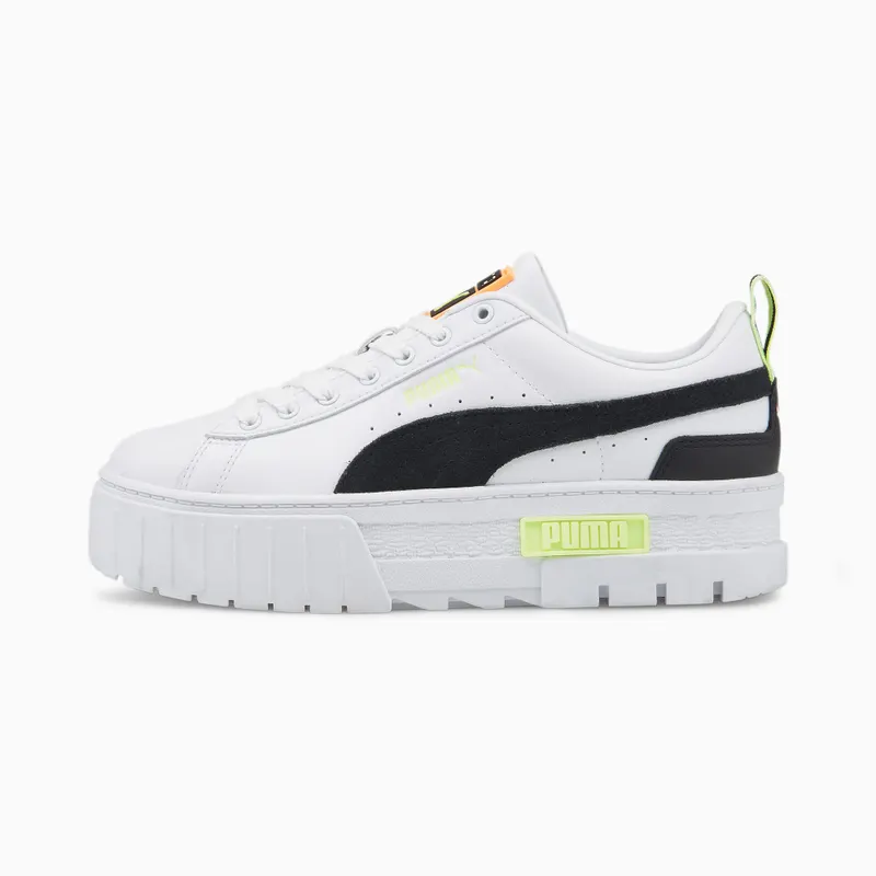 Puma Mayze Lth sneaker dames Wit/Zwart (381983-28)