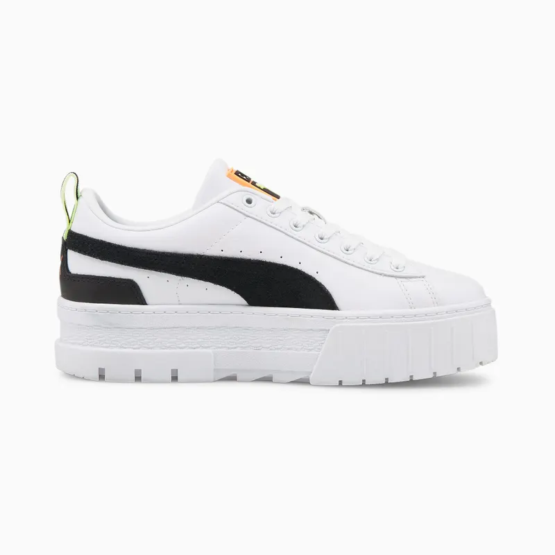 Puma Mayze Lth sneaker dames Wit/Zwart (381983-28)