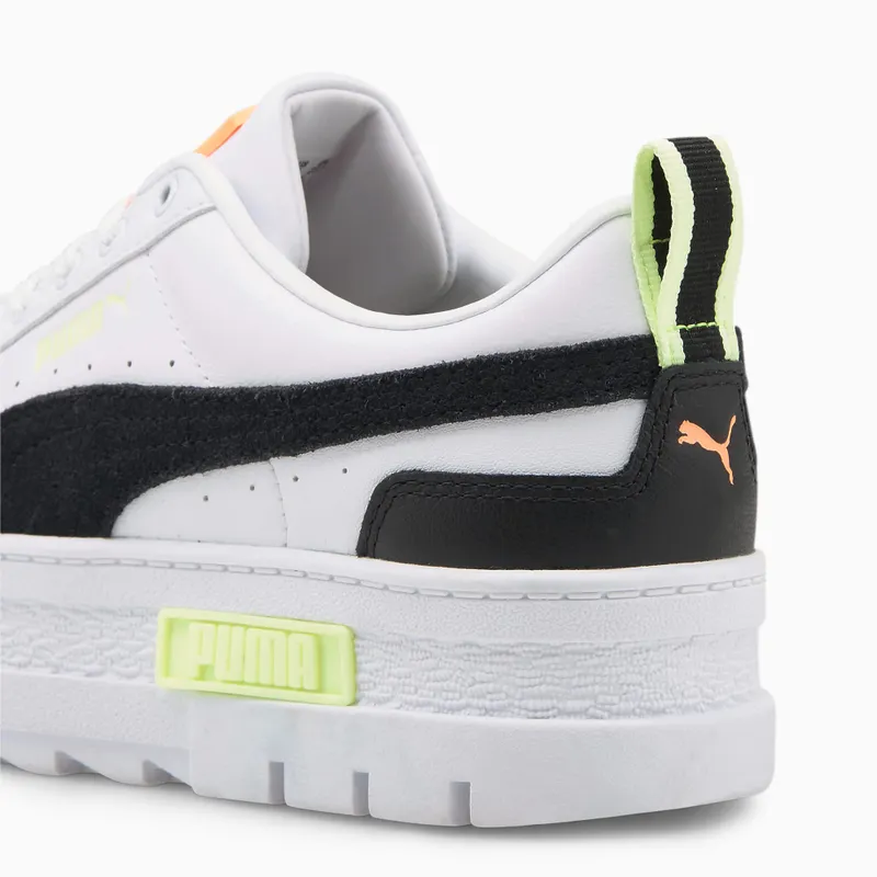 Puma Mayze Lth sneaker dames Wit/Zwart (381983-28)