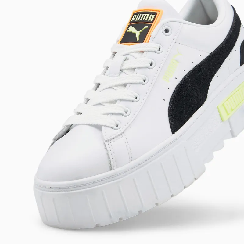 Puma Mayze Lth sneaker dames Wit/Zwart (381983-28)