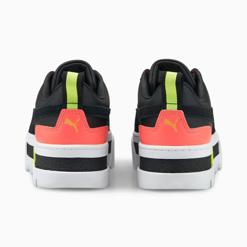 Puma Mayze Lth sneaker dames Zwart/Groen (381983-30)