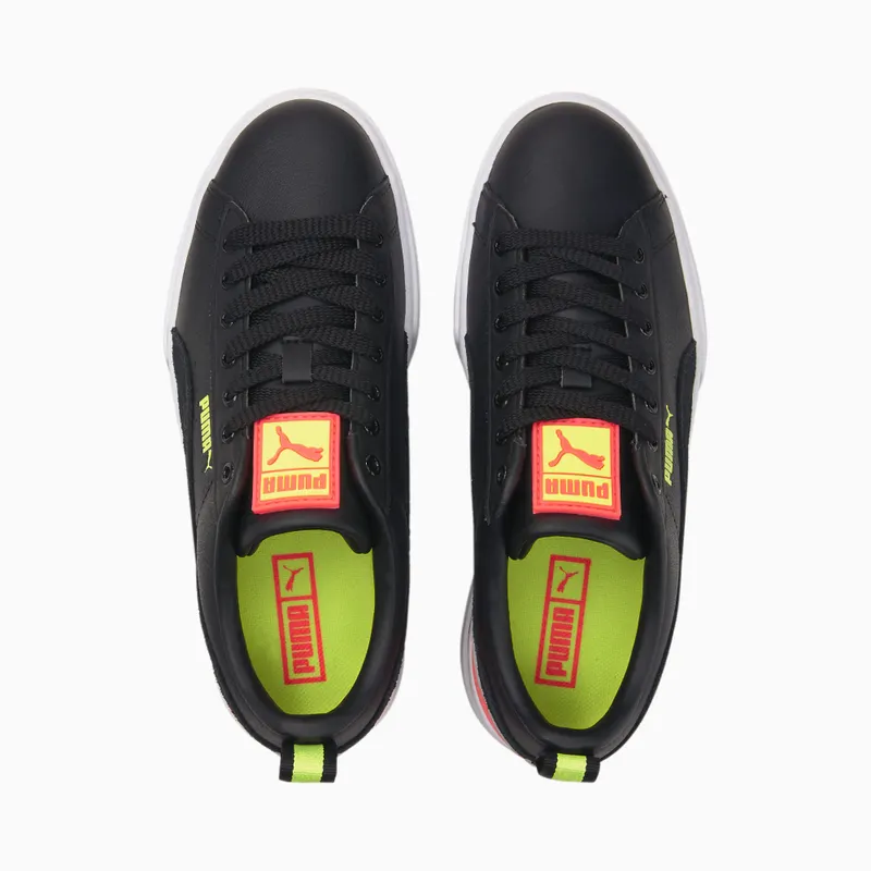 Puma Mayze Lth sneaker dames Zwart/Groen (381983-30)