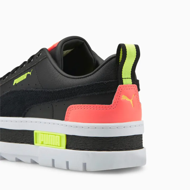 Puma Mayze Lth sneaker dames Zwart/Groen (381983-30)