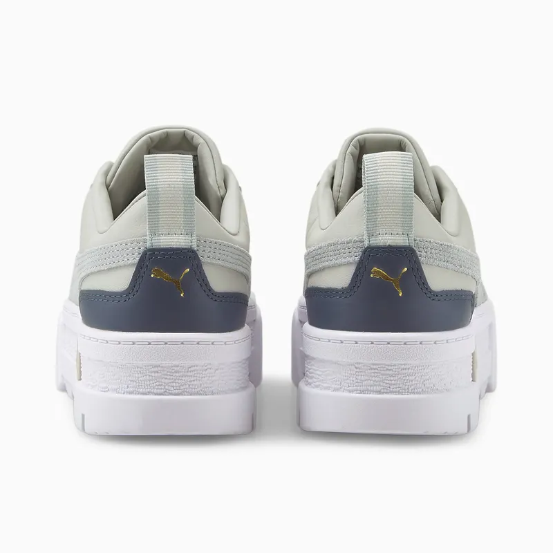 Puma Mayze Lth sneaker dames Grijs/Goud (381983-31)