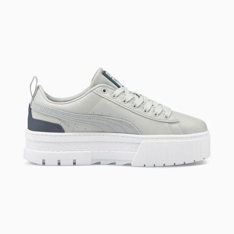 Puma Mayze Lth sneaker dames Grijs/Goud (381983-31)