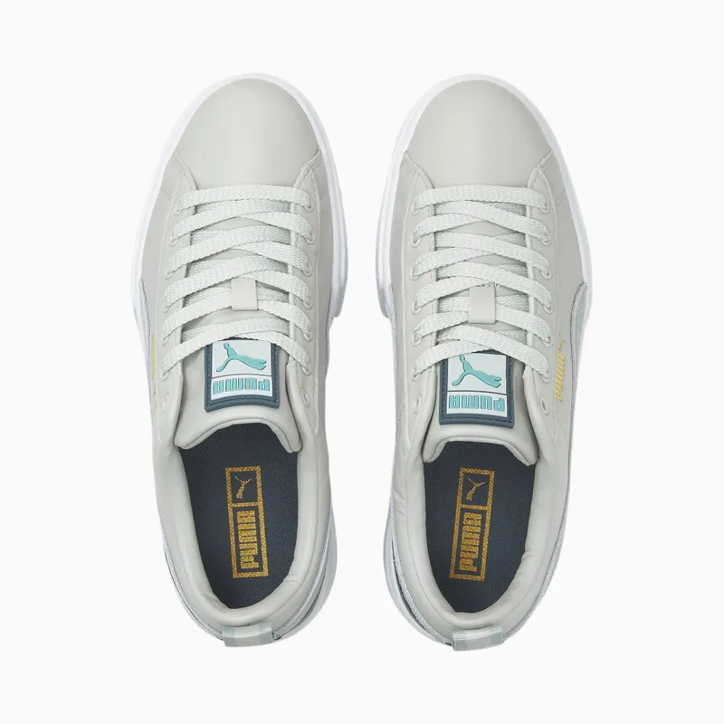 Puma Mayze Lth sneaker dames Grijs/Goud (381983-31)