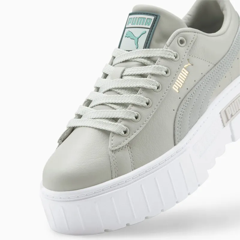 Puma Mayze Lth sneaker dames Grijs/Goud (381983-31)