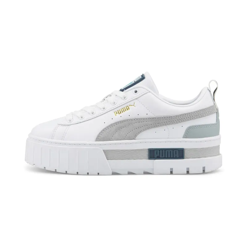 Puma Mayze Lth sneaker dames Goud/Grijs/Wit (381983-32)