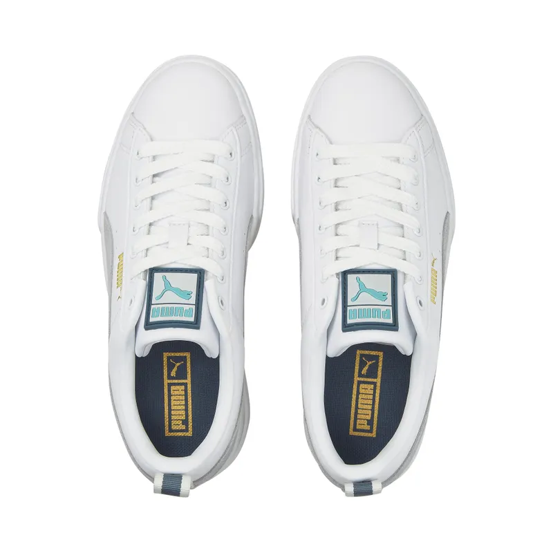 Puma Mayze Lth sneaker dames Goud/Grijs/Wit (381983-32)