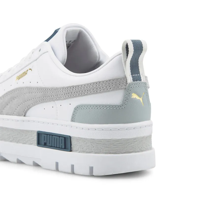 Puma Mayze Lth sneaker dames Goud/Grijs/Wit (381983-32)