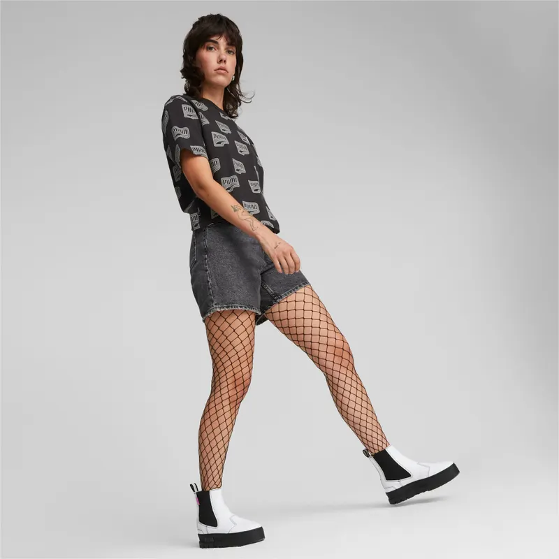 Puma Mayze Pop Chelsea wandelschoen Wit/Zwart (384549-01)