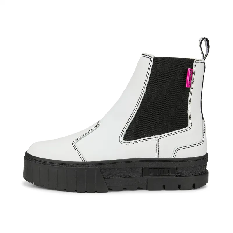 Puma Mayze Pop Chelsea wandelschoen Wit/Zwart (384549-01)