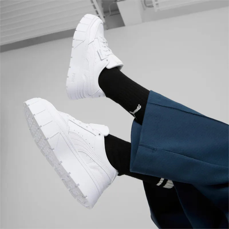 Puma Mayze Stack leren Wit (384412-01)