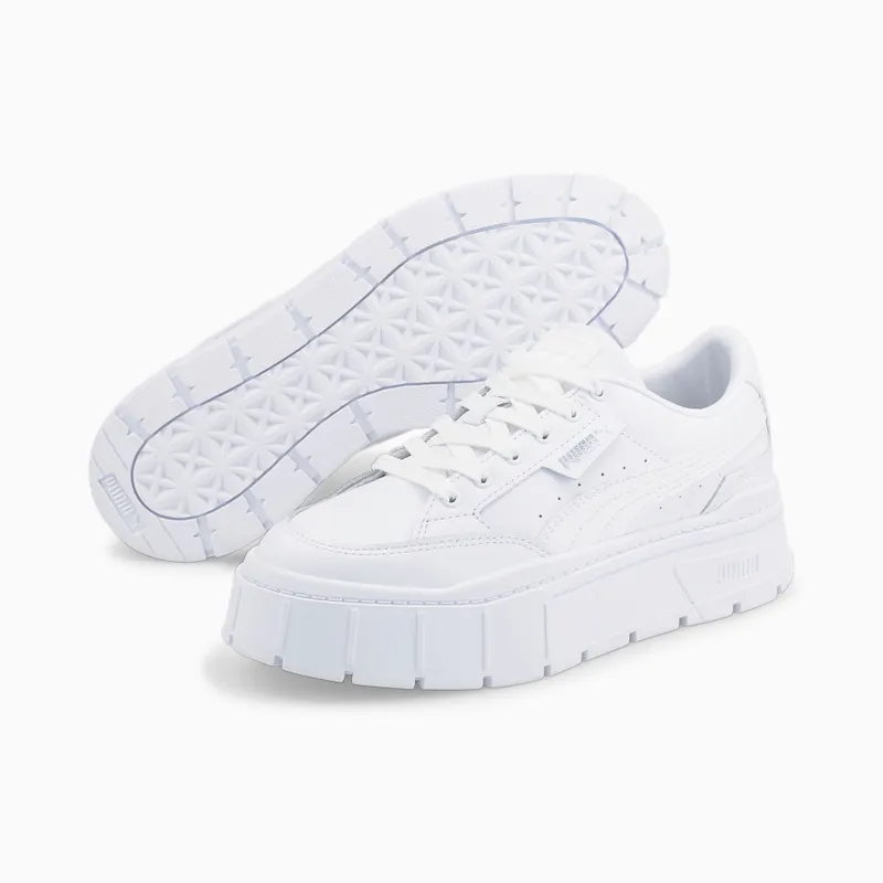 Puma Mayze Stack leren Wit (384412-01)
