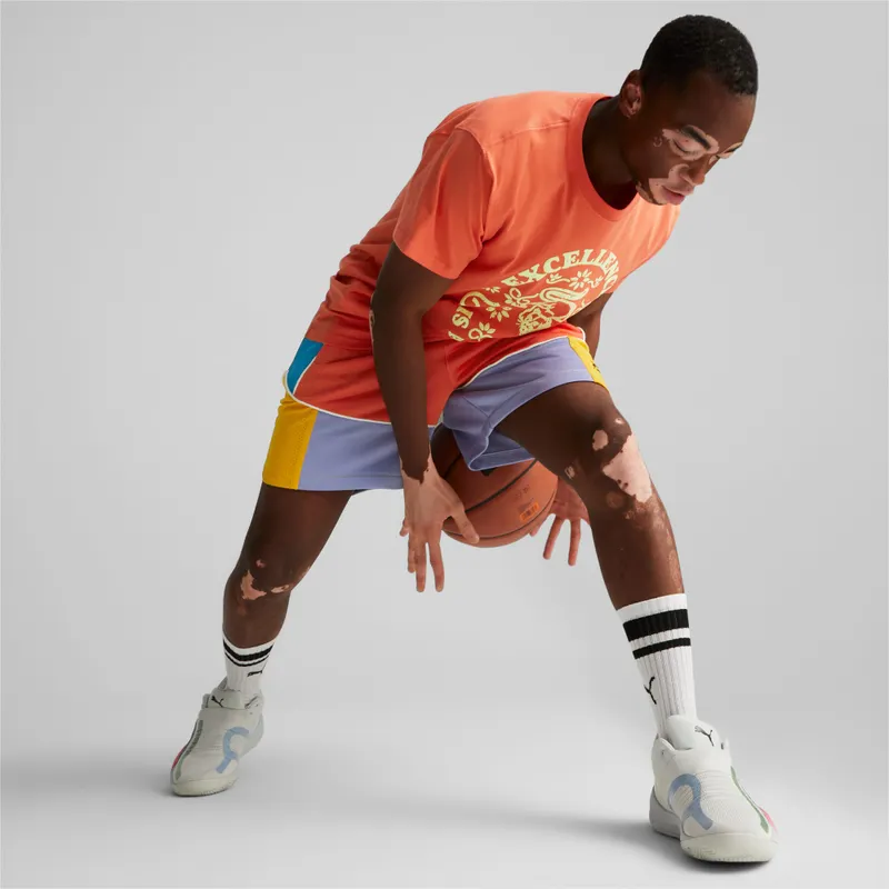 Puma Rise Nitro basketbalschoenen Roze/Grijs (377012-02)