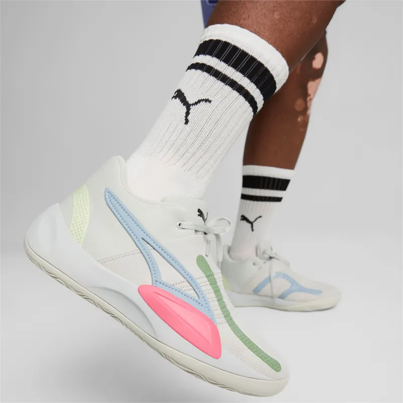Puma Rise Nitro basketbalschoenen Roze/Grijs (377012-02)