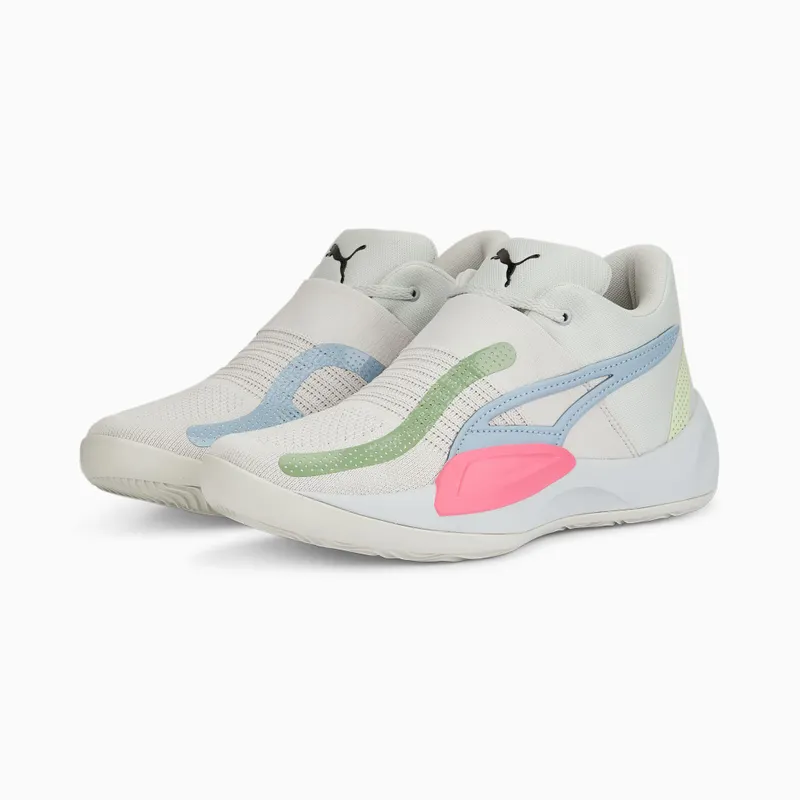 Puma Rise Nitro basketbalschoenen Roze/Grijs (377012-02)