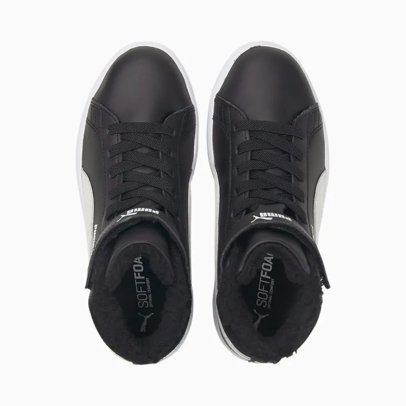 Puma Smash V2 Mid Fur V Wit/Zwart (366896-02)
