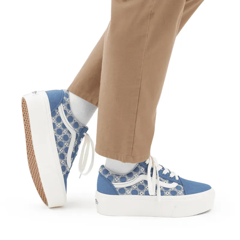 VANS Denim Mix Old Skool Stackform Blauw (VN0A7Q5MBLU)