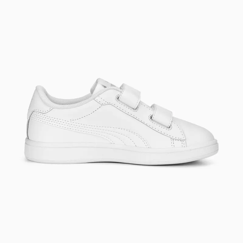 Puma Smash 3.0 Leather V Wit/Grijs (392033-02)