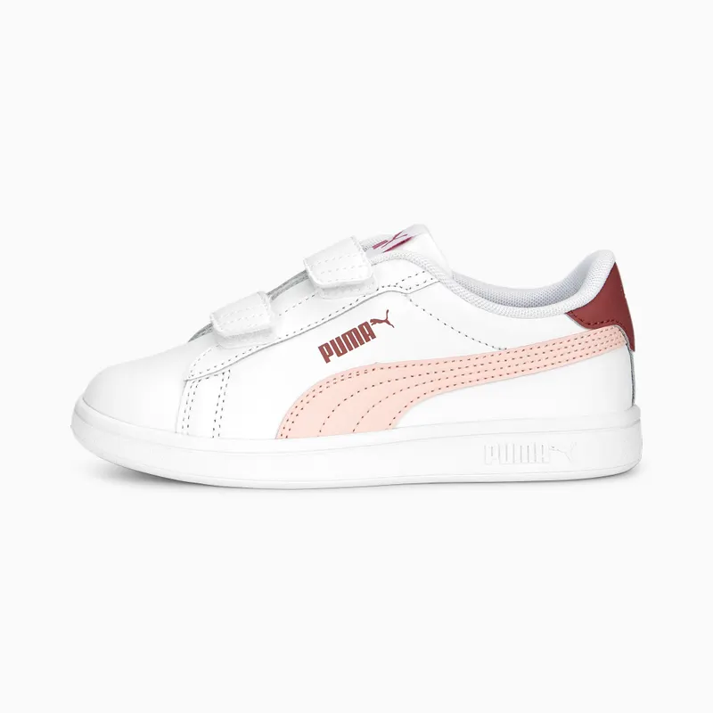 Puma Smash 3.0 Leather V Wit/Roze (392033-07)