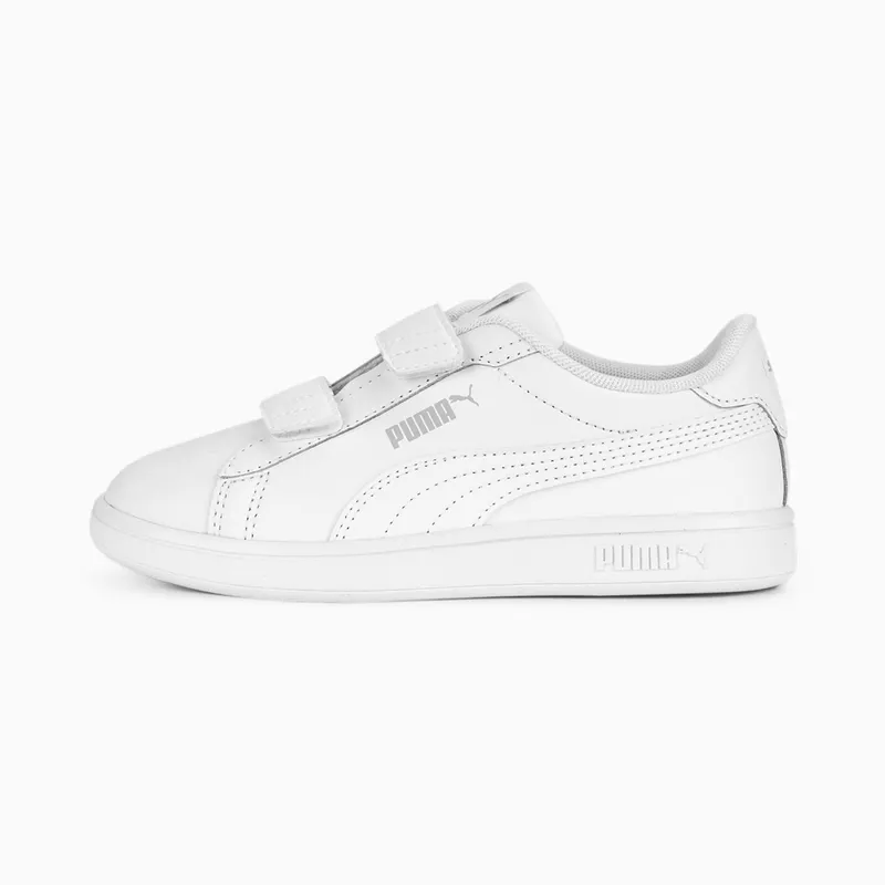 Puma Smash 3.0 Leather V Wit/Grijs (392033-02)