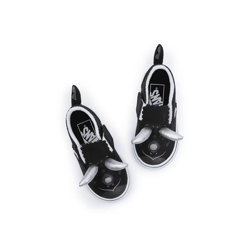 VANS Dino Triceratops Slip-on Met Klittenband Zwart (VN0A4UWD6BT)