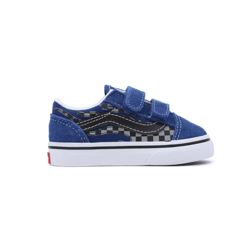 VANS Reflective Flame Old Skool Met Klittenband Voor Peuters Blauw (VN0A4VJJ7WM)
