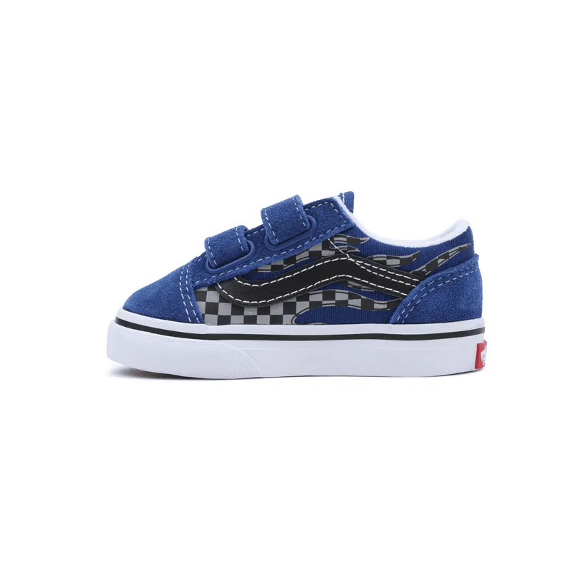 VANS Reflective Flame Old Skool Met Klittenband Voor Peuters Blauw (VN0A4VJJ7WM)