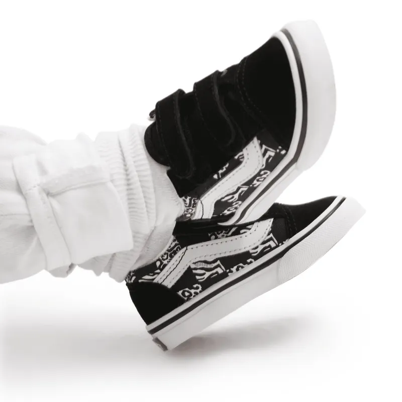 VANS Old Skool Met Klittenband Zwart (VN0A4VJJBLA)