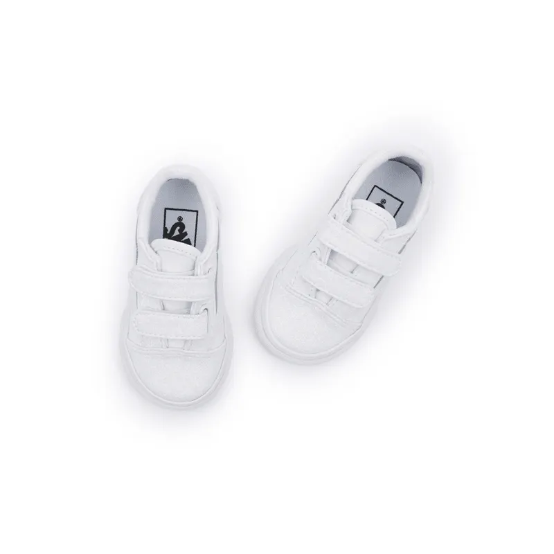 VANS Glitter Old Skool Met Klittenband Voor Peuters Wit (VN0A4VJJWHT)