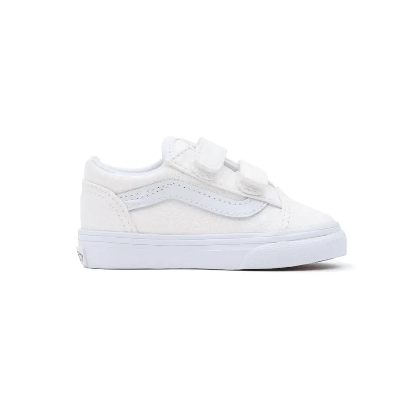 VANS Glitter Old Skool Met Klittenband Voor Peuters Wit (VN0A4VJJWHT)