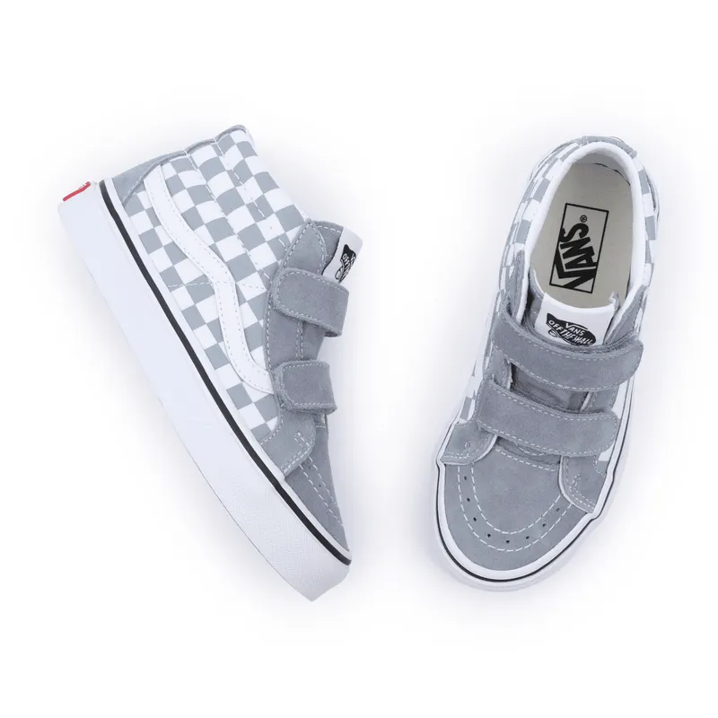 VANS Color Theory Sk8-mid Reissue Kinderschoenen Met Klittenband Grijs (VN0A38HHBM7)