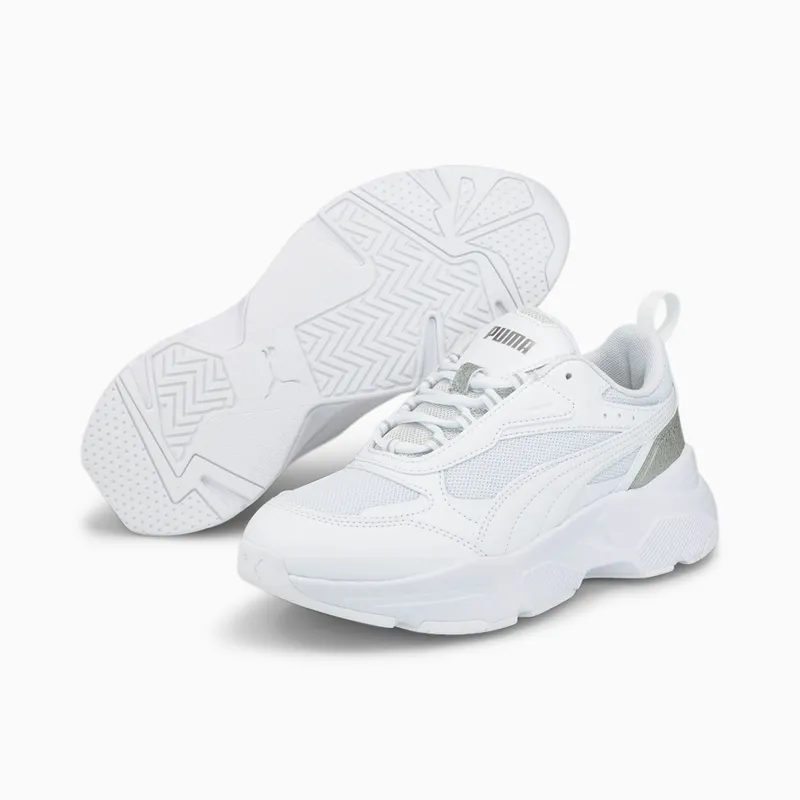 Puma Cassia Distressed Zilver/Wit (387645-02)