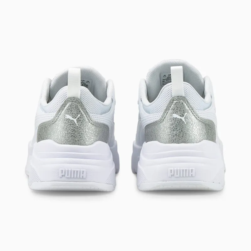 Puma Cassia Distressed Zilver/Wit (387645-02)
