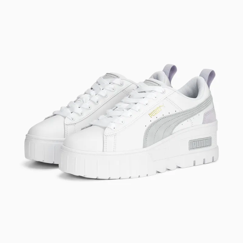 Puma Mayze Wedge Pastel Wit/Grijs (388566-04)