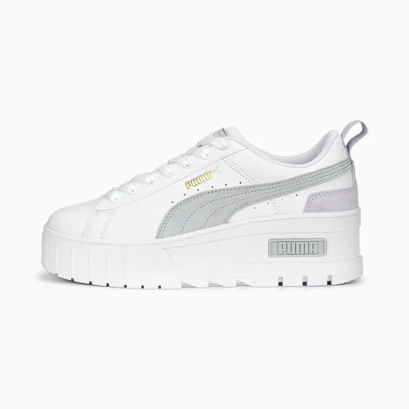 Puma Mayze Wedge Pastel Wit/Grijs (388566-04)